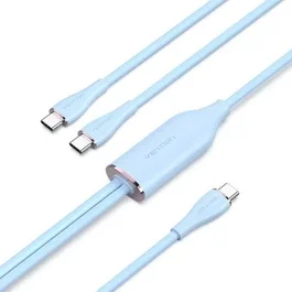 CABLE USB-C/M A 2xUSB-C/M 1.5 M AZUL VENTION